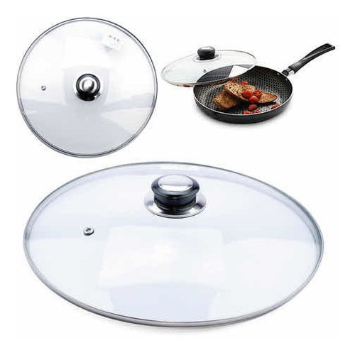 Tapa De Vidrio Para Olla 24 Cm Utensilio De Cocina