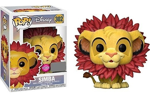 Rey León Simba Hoja Mane Flocado Pop! Figura - Ee Excl.