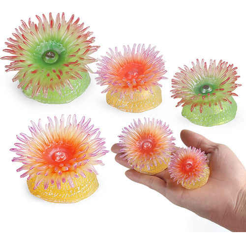 2 Sea Life Sea Anemone Party Favor Tank Amarillo