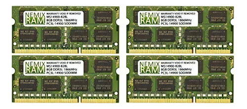 Memoria Ram 32gb 4x8gb Ddr3 1866 Mhz Sodimm Nemix Ms14900-82