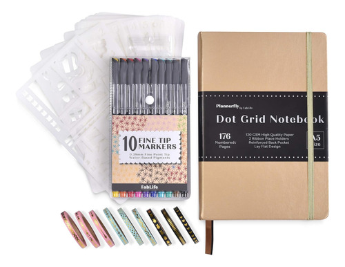 Conjunto De Diario Notebook De Bullet Bullet Planner De A5 +