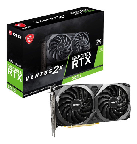 Placa De Video Nvidia Msi Geforce Rtx 3060 12gb Oc Ventus 2x