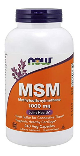Suplementos Now, Msm (metilsulfonilmetano) 1.000 Mg, Salud A