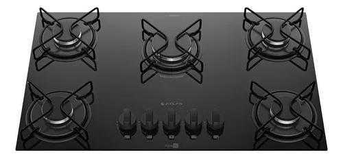 Cooktop 5 Bocas Mesa De Vidro Atlas Agile Up Bivolt