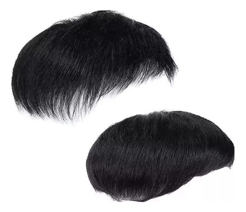 Ci Simulación Peluca Negra Cabello Corto Para Hombres C