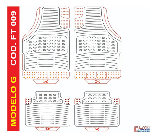 Kit Universal Tapete P/ Carro Honda Acord Cr-v Hr-v City