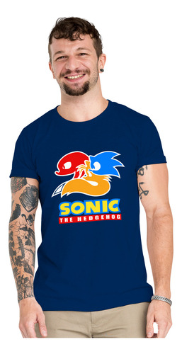 Polera Sonic Tails Knuckles Algodon Organico Wiwi D