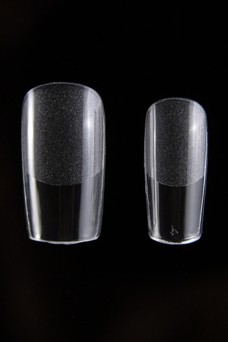 Nail Factory Xpress Gel Tips Caja 330 Pz Sistema Soft Gel Color Cristal Mixto Coffin-almond-square