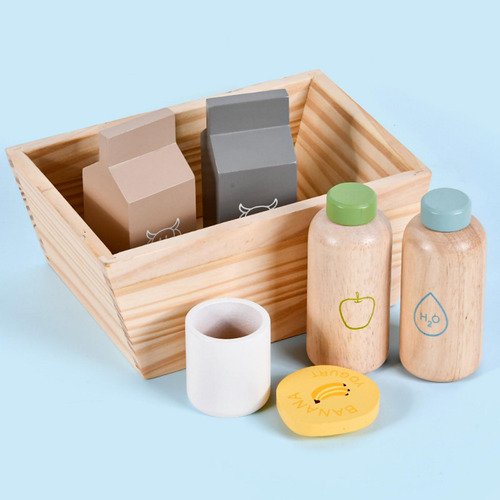 Juego De Desayuno En Caja De Madera Para Niños, Estilo A