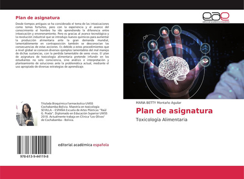 Libro: Plan Asignatura: Toxicología Alimentaria (spanish