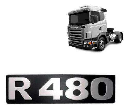 Emblema R480 Cromado Scani Moderno A Partir De 2010