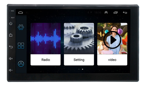 Radio Estéreo Para Coche Android De Doble Din R Con Bluetoot
