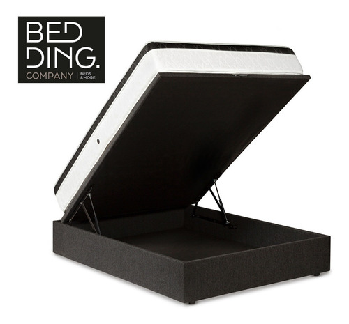 Imagen 2 de 9 de Base Sommier Baulera Cama Baúl 2 Plazas (140x190x25)