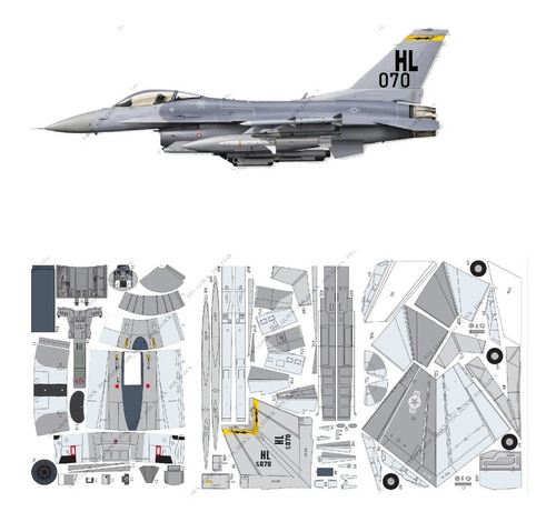 F 16  Fighting Falcon Vectorial 1.33 Papercraft