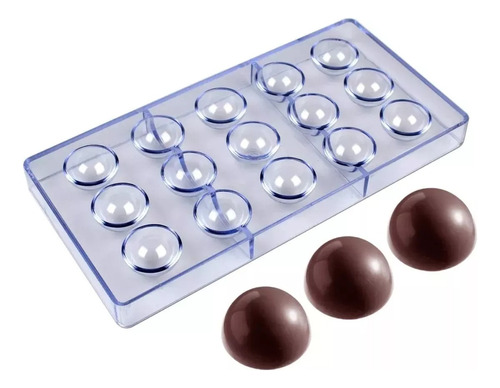 X2 Moldes Para Chocolates Molde Policarbonato Reposteria Pascua Molde Circular Bola Chocolate Pasteleriacl 15 Bombones