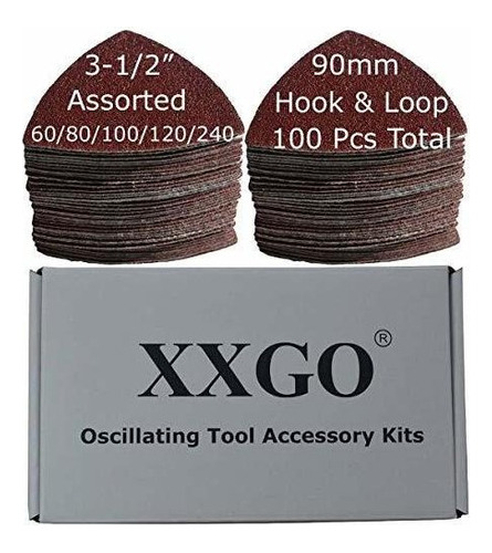 Xxgo 100 Piezas 3-1/2 Pulgadas 90 Mm Triangular 60/80 /100/1