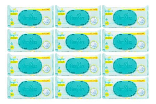 Pampers X12 Toallitas Húmedas Bebés Recién Nacidos Suave 6c