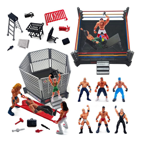 Set De 32 Juguetes De Lucha Toyvelt, Guerreros Luchadores