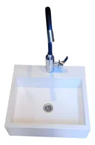 Comprar Bacha Para Baño En Cemento Monoc En Branco Tamaño 40x37x13 Blanco Rústico