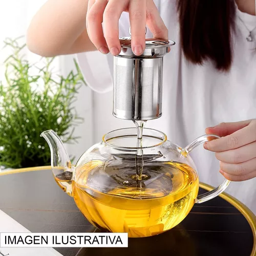 Tetera de vidrio con infusor - Té e infusiones – Lima con Cafeina