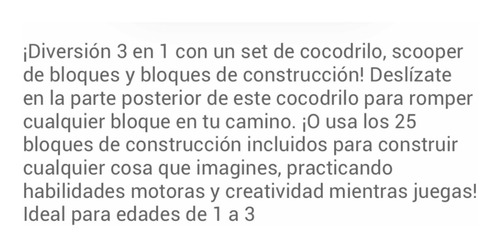 Mega Bloks Mattel Cocodrilo Montable 3 En 1