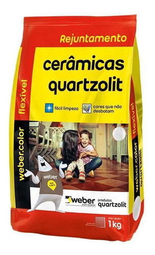 Rejunte Flexível Quartzolit 1kg - Branco