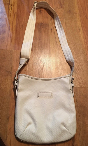 Padrisima Bolsa Longchamp Blanca Piel Crossbody Original!!