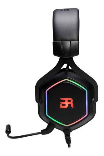 Imagen 4 de 4 de Diadema Gamer Balam Rush Hesix Negro Usb Rgb 7.1 Spectrum