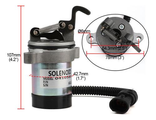 For Solenoide De Cierre De Combustible Deutz 04103812 04103