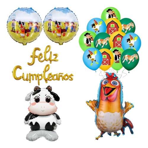 Set De Globos Aluminio Feliz Cumpleaños Varios Diseños