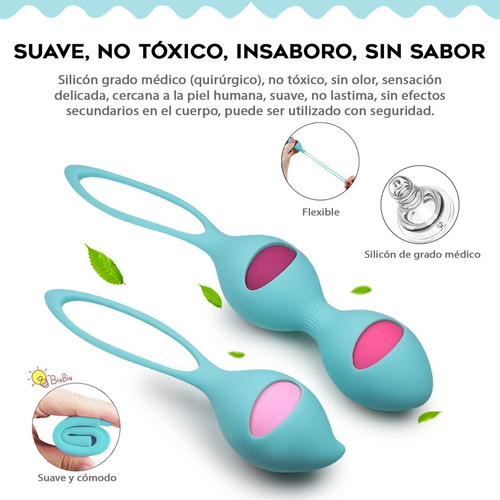 Imagen 3 de 9 de Bolas Kegel Set Ejercitador Suelo Piso Pélvico Kit 4 Pesas