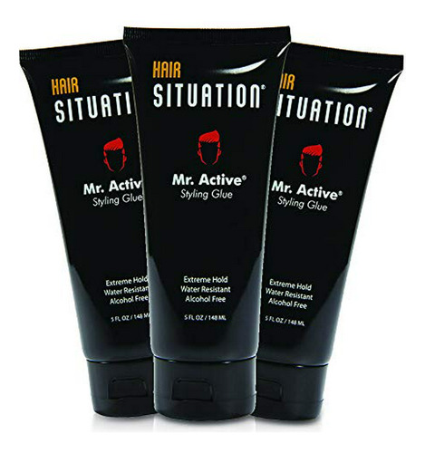 Mr. Active Styling Glue Gel Para El Cabello Para Hombres, Re