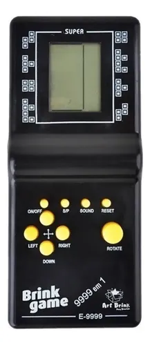 Consola Portátil Brick Game 9999 en 1 Negra Tetris Snake Frogger