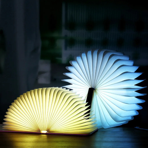 Lámpara De Lectura, Lámpara De Madera Para Libros, Luz Led D