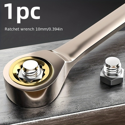 Chave Ajustável 10mm Dupla De Carbono Aço Com Manivela
