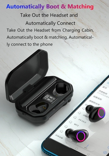 Imagem 4 de 8 de Fio Fones De Ouvido 3500mah Sem Fio Controle Bluetooth 5.0