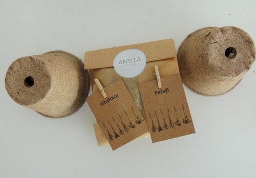 Imagen 3 de 5 de Kit Biodegradable Autocultivo.un Regalo Original Y Ecológico