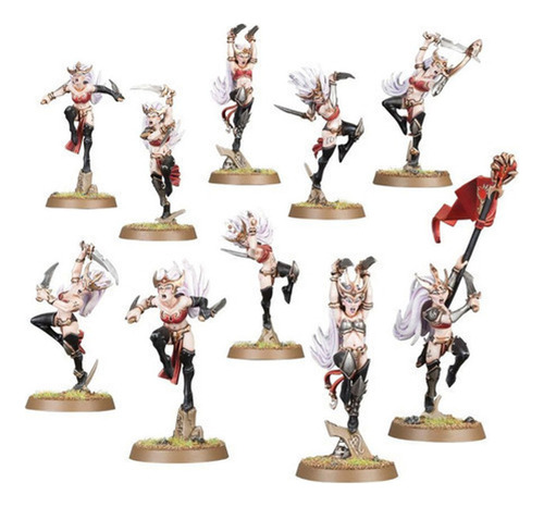 Cartela 10x Witch Aelves Daughters Of Khaine Age Of Sigmar