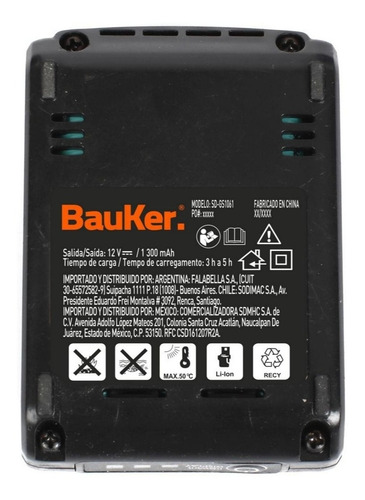 Accesorio Para Taladro Bater1a 12v+cargador 12v Bauker