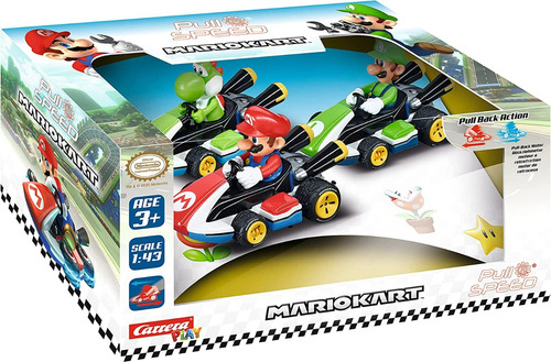 Autos Mario Kart Pack Por 3 Carrera Go 15813010 Color Vs