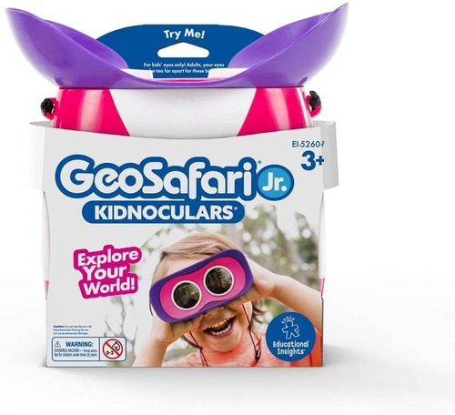 Binoculares Infantiles Juguet Niños Exploradores Aumento 2x Color Rosa/ blanco / morado