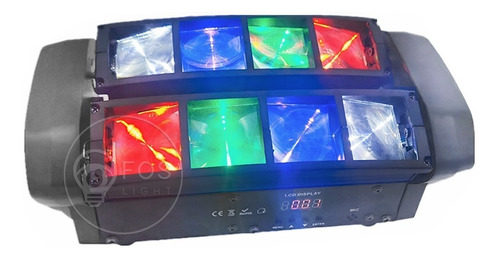 8x Mini Moving Spider Beam 8 Leds Osram Rgbw 5w Dmx Dj Festa