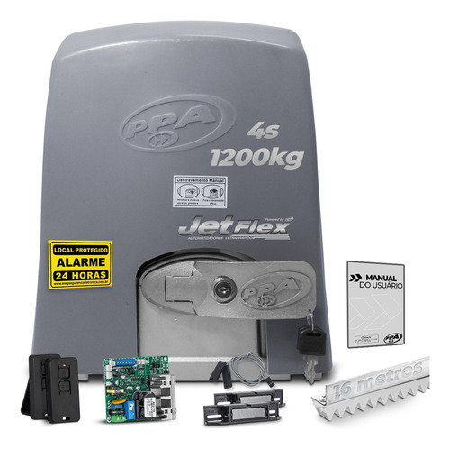 Kit Motor Ppa Dz 1500 Industrial Jet Flex Portão 1500kg 16m Cor Cinza 110v/220v