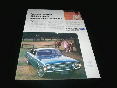 (pa191) Publicidad Clipping Ford Fairlane * 1972