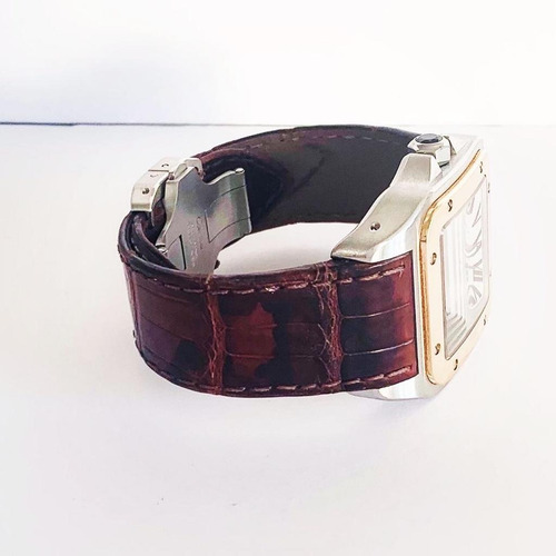 Cartier Santos 100 Xl Ouro & Aço Novíssimo