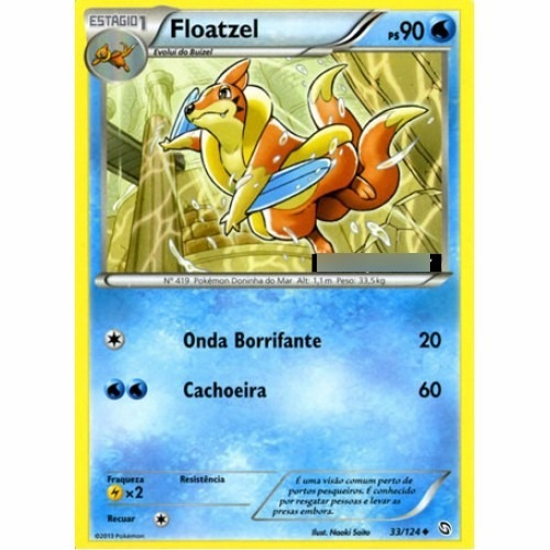 Floatzel - Pokémon Água Incomum - 33/124 - Pokemon Card Game