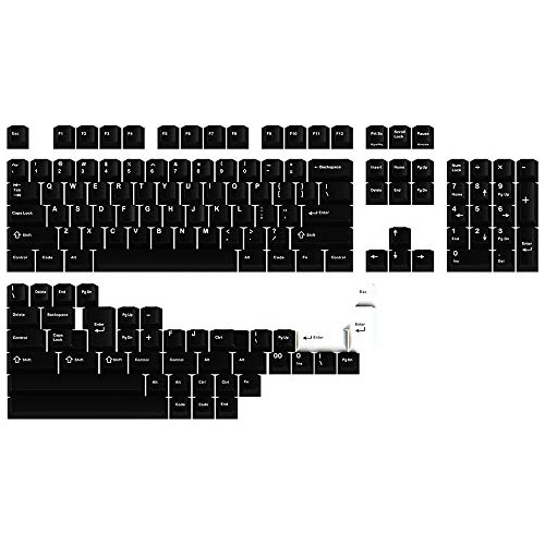 Drop Gmk White-on-black Custom Mechanical Keyboard Keycap Se