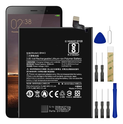 Bateria Bn43 + Kit Herramientas Para Xiaomi Redmi Note 4