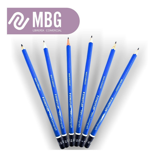 Imagen 3 de 6 de Kit De Lapices Staedtler Drawing X 6 Graduados + Accesorios
