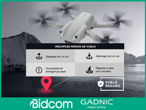 Drone Gadnic Con Dual Cámara 4k 2 Baterias Ultra Liviano